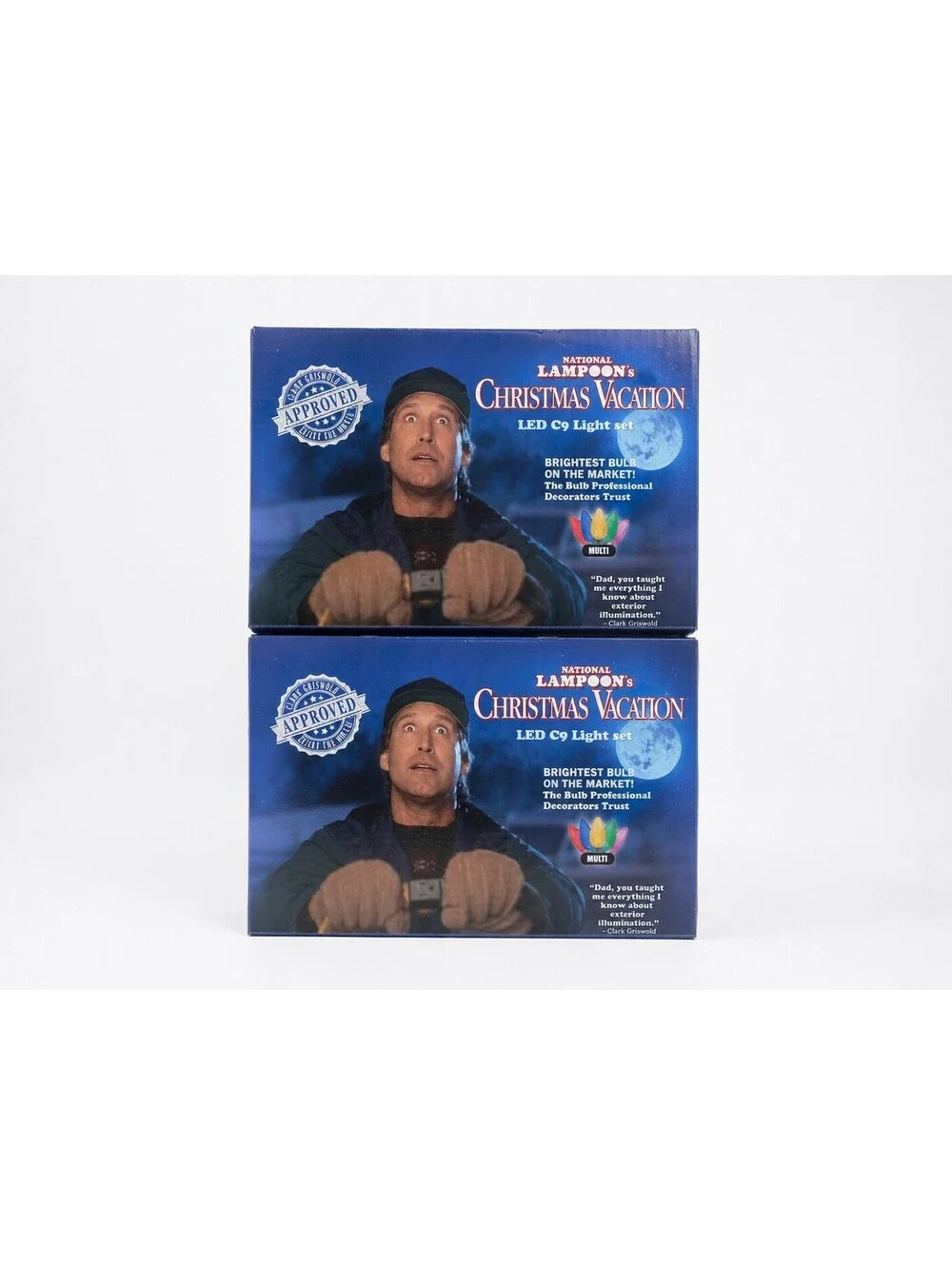 Lot of 8 National Lampoon’s Christmas Vacation LED C9 Light Sets 25 Multi